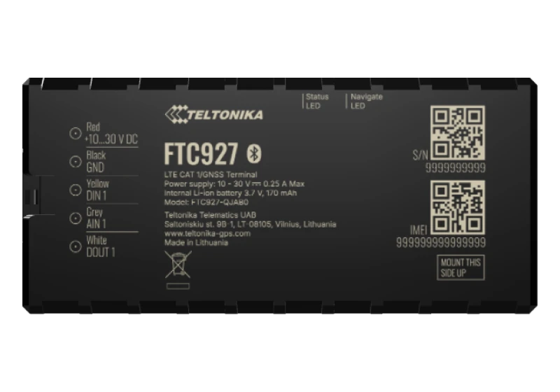 Teltonika FTC927 — vista Frontal